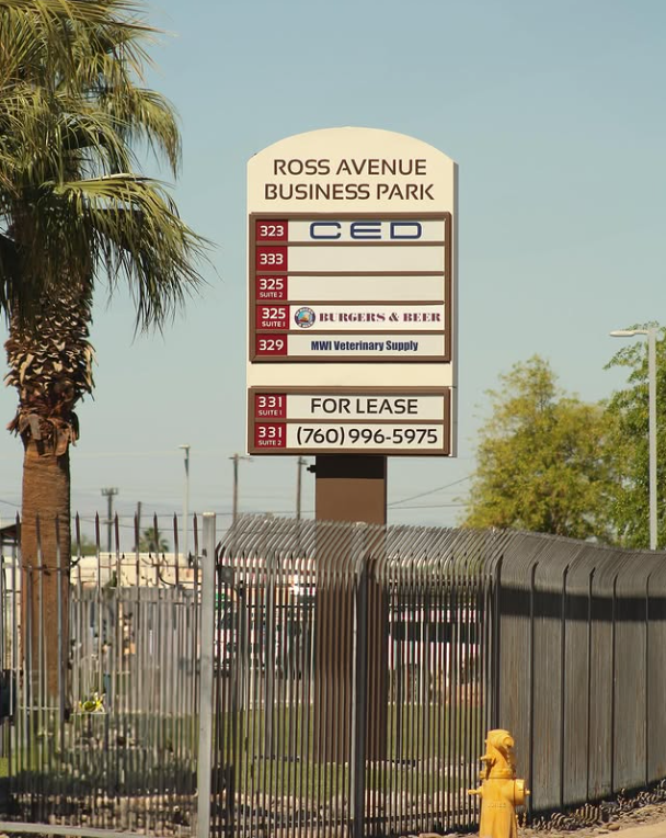 Pylon Sign for Ross Avenue Business Park by CNS Signs